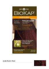 Краска для волос Biokap Nutricolor 6.66 / Красный рубин цена и информация | Краска для волос | 220.lv