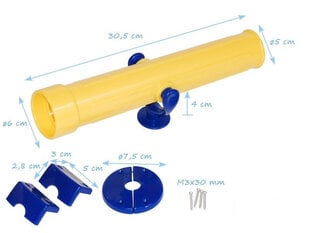 Телескоп для детских площадок (желтый с синим) 4IQ цена и информация | Детские игровые домики | 220.lv