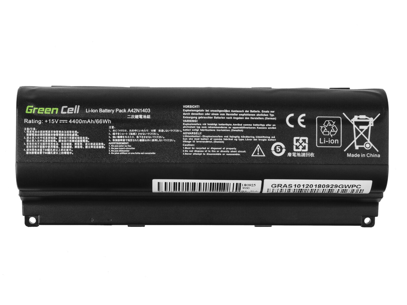 Green Cell Laptop Battery A42N1403 for Asus ROG G751 G751J G751JL G751JM G751JT G751JY цена и информация | Akumulatori portatīvajiem datoriem | 220.lv