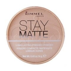 Kompaktais pūderis Rimmel London Stay Matte Long Lasting, 004 Sandstorm, 14 g cena un informācija | Grima bāzes, tonālie krēmi, pūderi | 220.lv