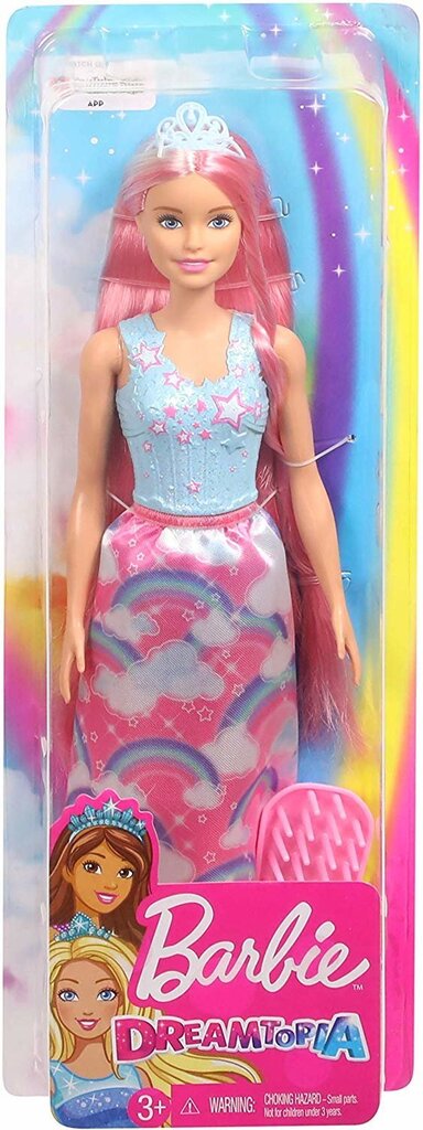 Lelle Barbie ar gariem matiem Dreamtopia, FXR94 цена и информация | Rotaļlietas meitenēm | 220.lv