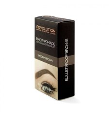 Makeup Revolution London Brow Pomade Краска для бровей 2,5 г, Soft Brown цена и информация | Карандаши, краска для бровей | 220.lv