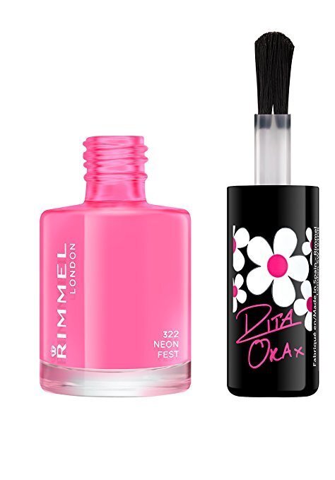 Nagu laka Rimmel Rita Ora, 8 ml, Nr.322 Neon Fest cena un informācija | Nagu lakas, stiprinātāji | 220.lv