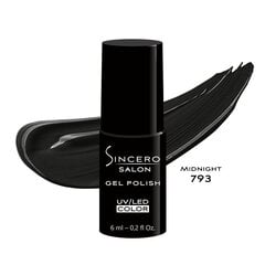 Gēla nagu laka "Sincero Salon", 6ml, Midnight 793 cena un informācija | Nagu lakas, stiprinātāji | 220.lv