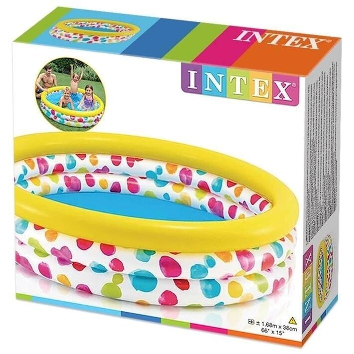 Piepūšamais baseins Intex Cool Dots, 168x38 cm cena un informācija | Baseini | 220.lv