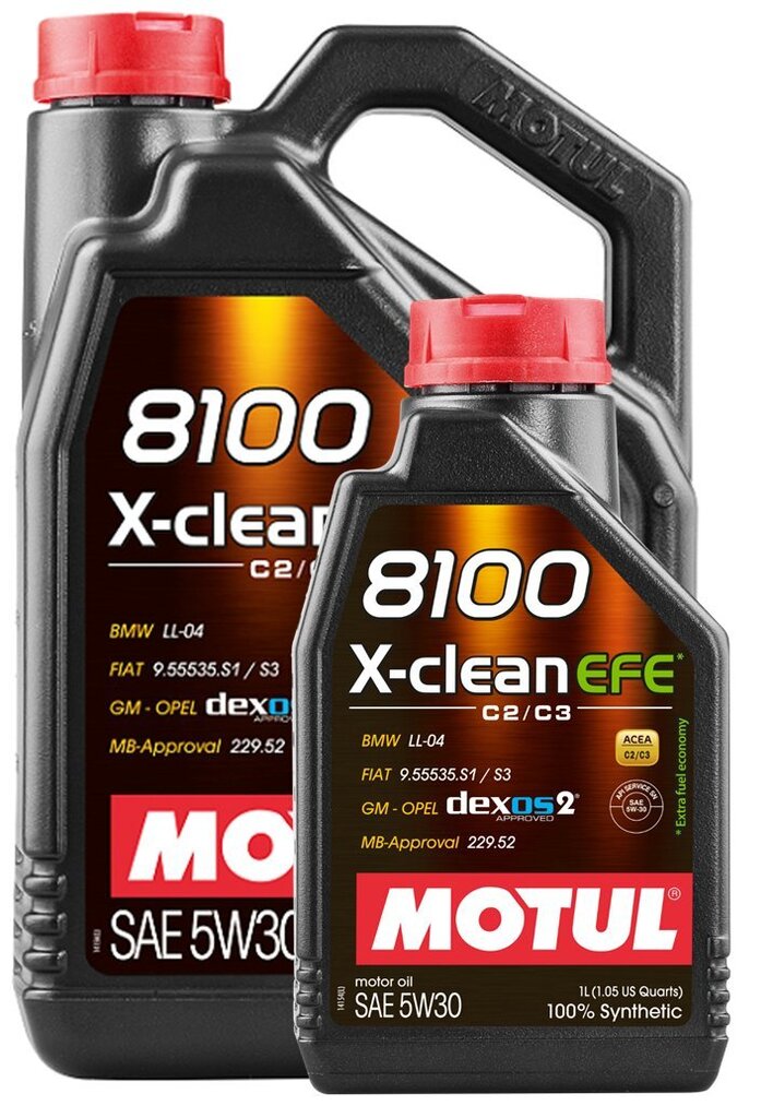 Eļļa Motul 8100 X-Clean Efe C2/C3 Synthetic, 5W30, 1L cena un informācija | Motoreļļas | 220.lv