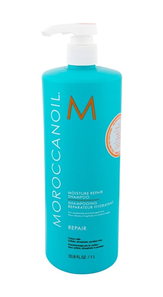 Mitrinošs šampūns Moroccanoil Moisture Repair 1000 ml цена и информация | Šampūni | 220.lv