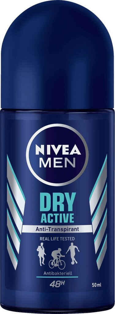 Rullīšu dezodorants vīriešiem Nivea Dry Active 50 ml cena un informācija | Dezodoranti | 220.lv