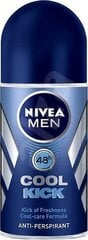 Rullīšu dezodorants vīriešiem Nivea Cool Kick 50 ml cena un informācija | Dezodoranti | 220.lv