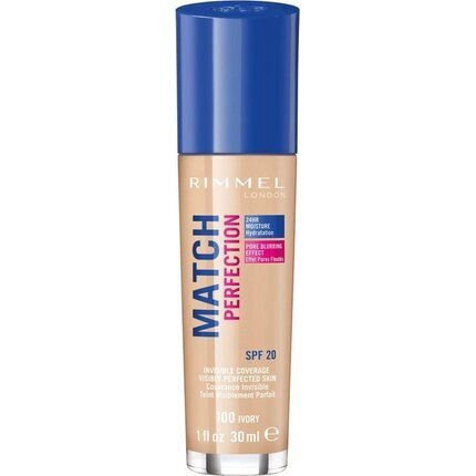 Grima pamats Rimmel London Macth & Perfection 30 ml, Nr.100 Ivory цена и информация | Grima bāzes, tonālie krēmi, pūderi | 220.lv