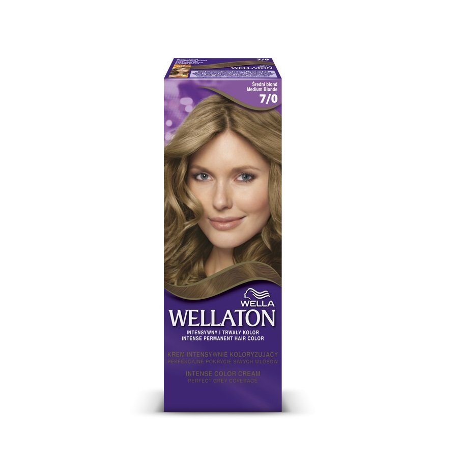 Matu krāsa Wella Wellaton 100 g, 7/0 Medium Blonde cena un informācija | Matu krāsas | 220.lv