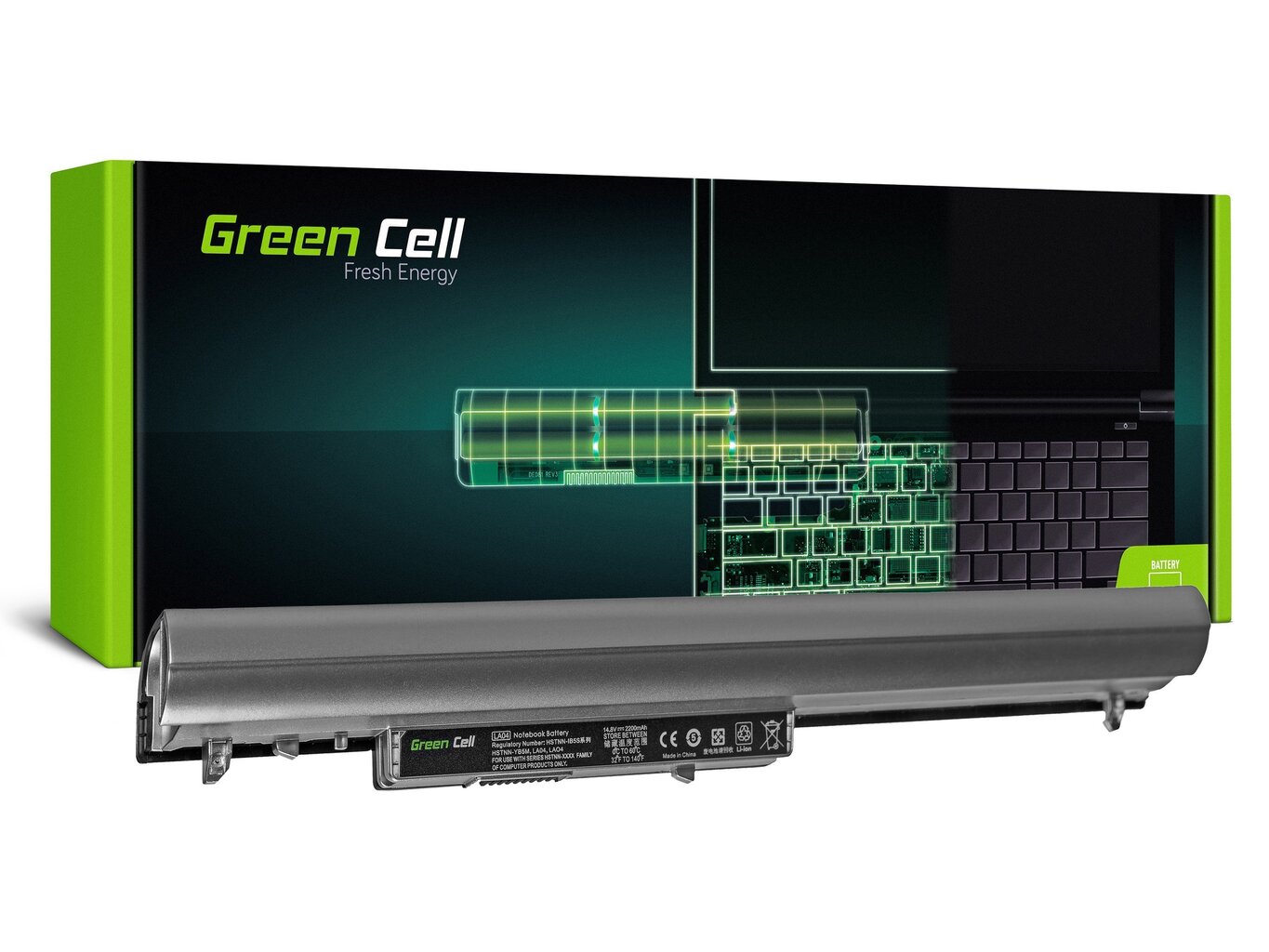 Green Cell ® Laptop akumulators LA04 piemērots HP 248 G1 340 G1, HP Pavilion 14-N 15-N (728460-001 HSTNN-IB5S) цена и информация | Akumulatori portatīvajiem datoriem | 220.lv