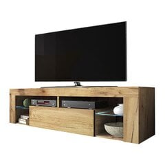 TV galdiņš Hugo LED, brūns cena un informācija | TV galdiņi | 220.lv