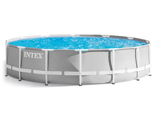 Каркасный бассейн с фильтром Intex Prism Frame, 4,27 м цена и информация | Бассейны | 220.lv