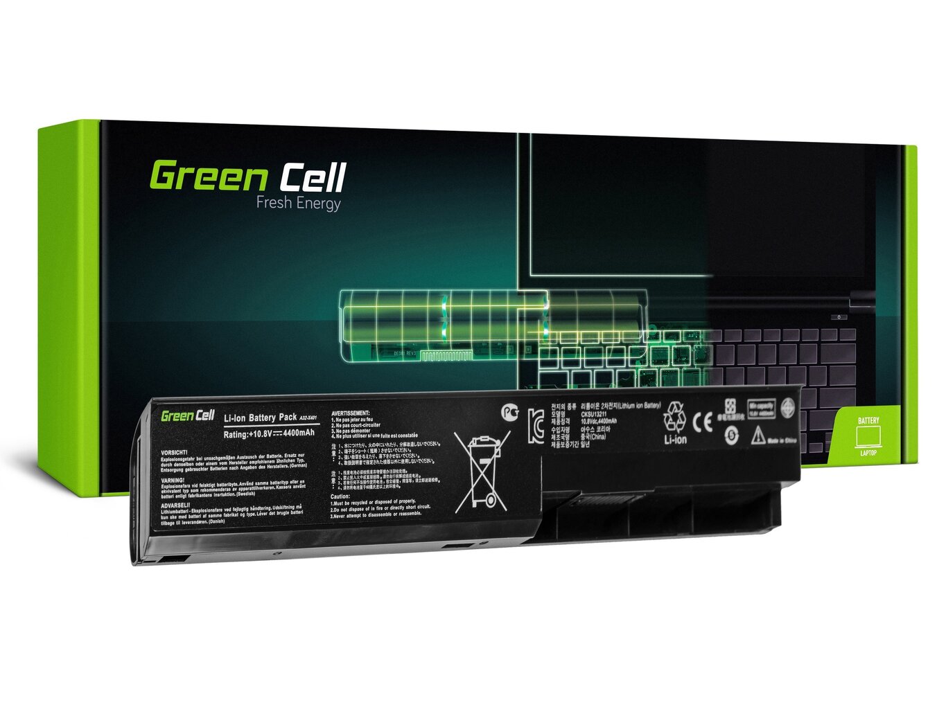 Green Cell Laptop Akumulators piemērots Asus X301 X301A X401 X401A X401U X401A1 X501 X501A X501A1 X501U цена и информация | Akumulatori portatīvajiem datoriem | 220.lv