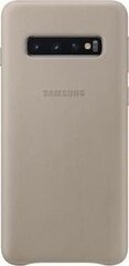 Samsung EF-VG973LJEGWW ādas vāciņš priekš Samsung G973 Galaxy S10 pelēks cena un informācija | Telefonu vāciņi, maciņi | 220.lv