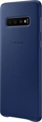 Чехол Samsung для Samsung Galaxy S10, тип чехла - спинка, кожаный, синий цена и информация | Чехлы для телефонов | 220.lv