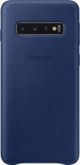 Чехол Samsung для Samsung Galaxy S10, тип чехла - спинка, кожаный, синий цена и информация | Чехлы для телефонов | 220.lv