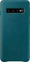 EF-VG973LGE Samsung Leather Cover Green for G973 Galaxy S10 cena un informācija | Telefonu vāciņi, maciņi | 220.lv