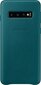 EF-VG973LGE Samsung Leather Cover Green for G973 Galaxy S10 цена и информация | Telefonu vāciņi, maciņi | 220.lv