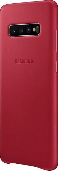 EF-VG975LRE Samsung Leather Cover Red for G975 Galaxy S10 Plus cena un informācija | Telefonu vāciņi, maciņi | 220.lv