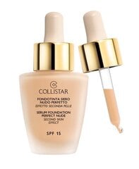 Šķidrais grima pamats Collistar SPF15 Second Skin Effect 30 ml, 2 Beige, 2 Beige цена и информация | Пудры, базы под макияж | 220.lv