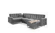 Universāls stūra dīvāns Asgard U, mākslīgā āda, tumši pelēks cena un informācija | Stūra dīvāni | 220.lv