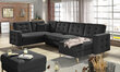 Universāls stūra dīvāns Asgard U, mākslīgā āda, melns цена и информация | Stūra dīvāni | 220.lv