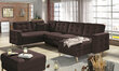 Universāls stūra dīvāns Asgard U, mākslīgā āda, tumši brūns цена и информация | Stūra dīvāni | 220.lv