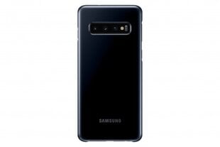 Samsung EF-KG973CBE Oriģināls aizmugures maks-apvalks ar LED apgaismojumu priekš Galaxy S10 Melns цена и информация | Чехлы для телефонов | 220.lv