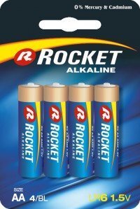 Rocket Alkaline AA baterijas, 4 gab. cena un informācija | Baterijas | 220.lv