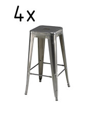 4 bāra krēslu komplekts FurnHouse Korona, pelēks цена и информация | Стулья для кухни и столовой | 220.lv