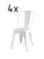 4 krēslu komplekts FurnHouse Korona, balts cena un informācija | Virtuves un ēdamistabas krēsli | 220.lv