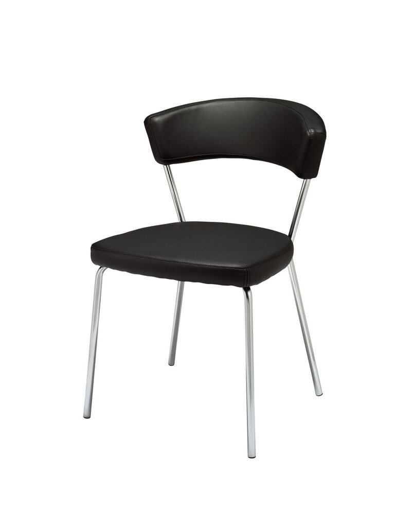 4 krēslu komplekts FurnHouse Preben, melns cena un informācija | Virtuves un ēdamistabas krēsli | 220.lv