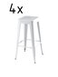 4 bāra krēslu komplekts FurnHouse Korona, balts cena un informācija | Virtuves un ēdamistabas krēsli | 220.lv