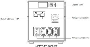 Socomec Netys PE1000 цена и информация | Источники бесперебойного питания (UPS) | 220.lv