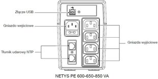 Socomec Netys PE850 цена и информация | Источники бесперебойного питания (UPS) | 220.lv