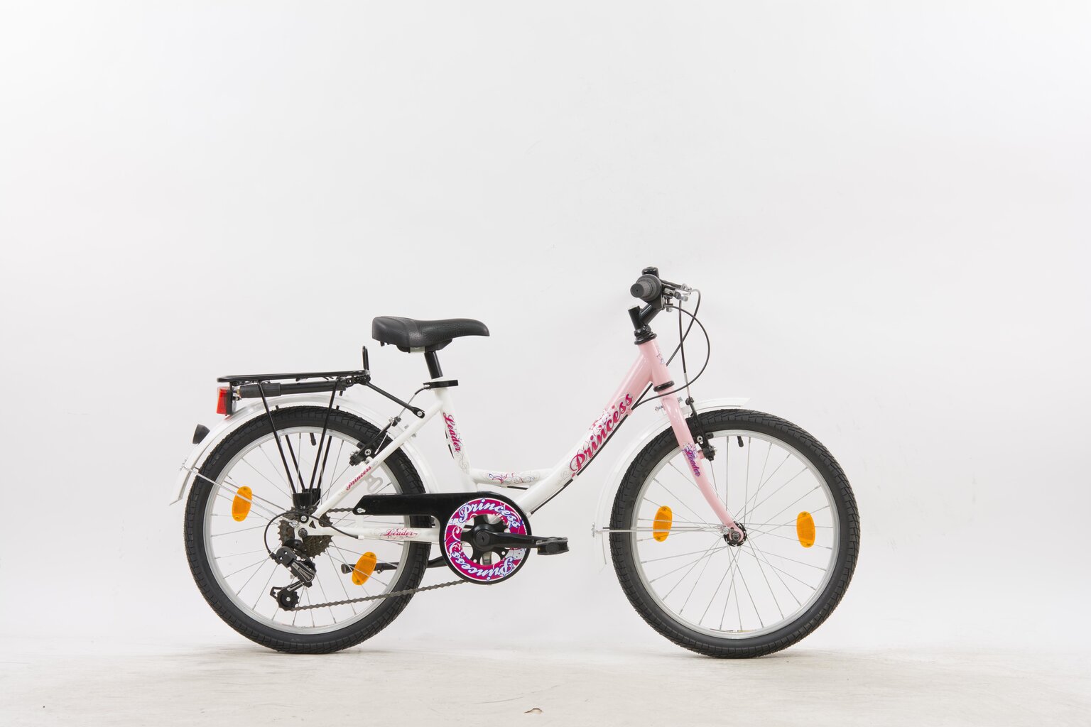 Meiteņu velosipēds Leader Ctb Princess HF TZ-50 20", rozā/balts cena un informācija | Velosipēdi | 220.lv