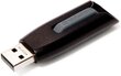 USB Zibatmiņa Verbatim V3 STORE ´N´ GO 128 GB Melns cena un informācija | USB Atmiņas kartes | 220.lv