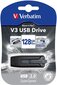 USB Zibatmiņa Verbatim V3 STORE ´N´ GO 128 GB Melns cena un informācija | USB Atmiņas kartes | 220.lv