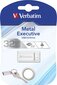 "verbatim usb zibatmiņas diskdziņš, usb 2.0, 32 gb, metāla izpildītājs, store n go, sudraba, 98749, usb a, ar cilpu cena un informācija | USB Atmiņas kartes | 220.lv