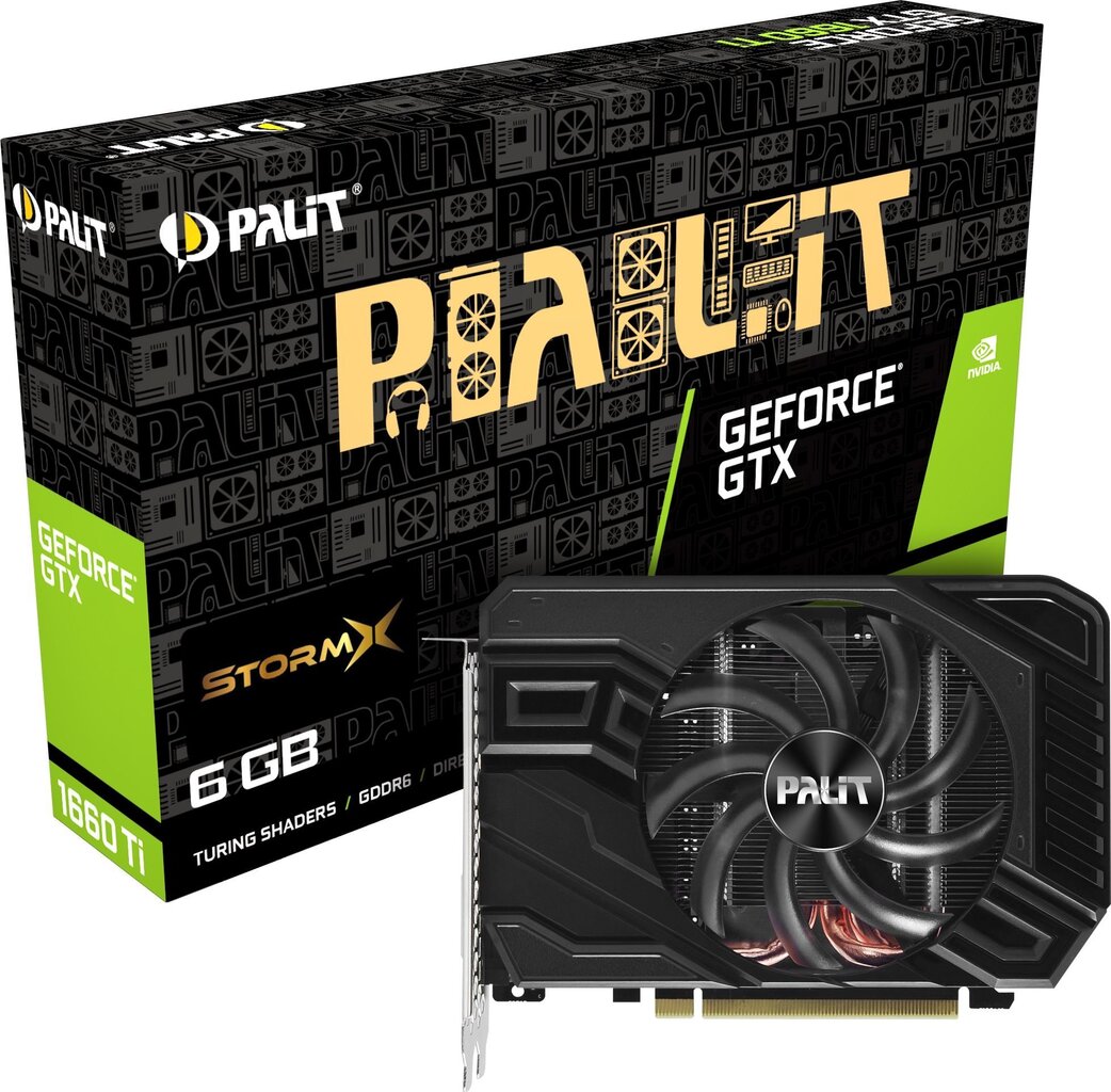 Видеокарта Palit NVIDIA GeForce GTX 1660 Ti 6GB StormX цена | 220.lv