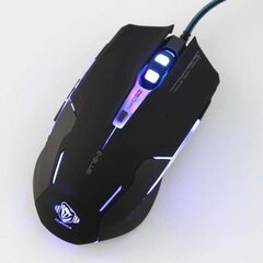 "e-blue" мышь auroza g, 3000dpi, оптическая, 6 кнопок, usb-кабель, черная цена и информация | Мыши | 220.lv