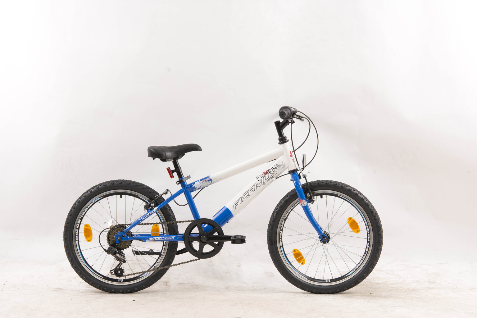 Bērnu velosipēds Leader Wild Cat HT 20", zils-balts cena un informācija | Velosipēdi | 220.lv