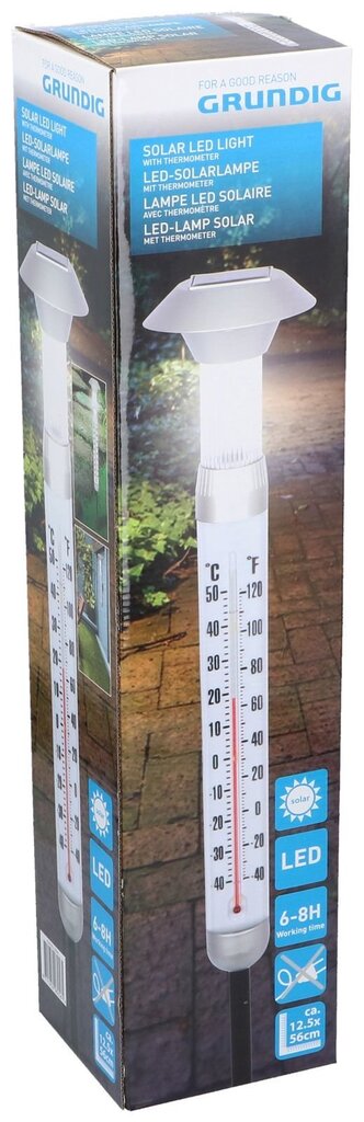 Gaismas dārza termometrs ar saules bateriju Grundig cena un informācija | Āra apgaismojums | 220.lv