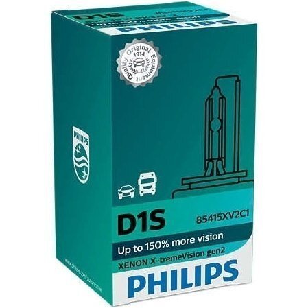 PHILIPS D1S 4800k Xenon X-TREME VISION GEN2 +150% spuldze cena un informācija | Auto spuldzes | 220.lv