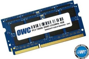 OWC DDR3 SODIMM 2x4GB 1333MHz CL9 (OWC1333DDR3S08S) цена и информация | Оперативная память (RAM) | 220.lv