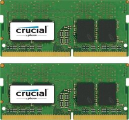 Crucial Crucial DDR-4 SODIMM 2x4 ГБ 2400 МГц CL17 (CT2K4G4SFS824A) цена и информация | Оперативная память (RAM) | 220.lv