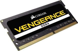 Corsair SO-DIMM Vengeance DDR4, 16GB, 2400MHz, CL16 (CMSX16GX4M1A2400C16) цена и информация | Оперативная память (RAM) | 220.lv