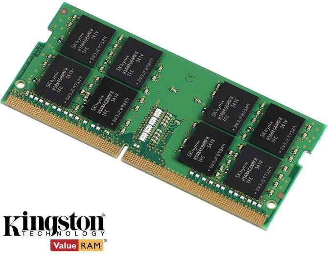 Kingston ValueRAM SO-DIMM DDR4, 16 GB, 2666 MHz, CL19 (KVR26S19D8/16) cena un informācija | Operatīvā atmiņa (RAM) | 220.lv